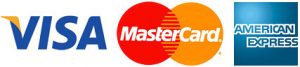 VISA, MasterCard, AMEX